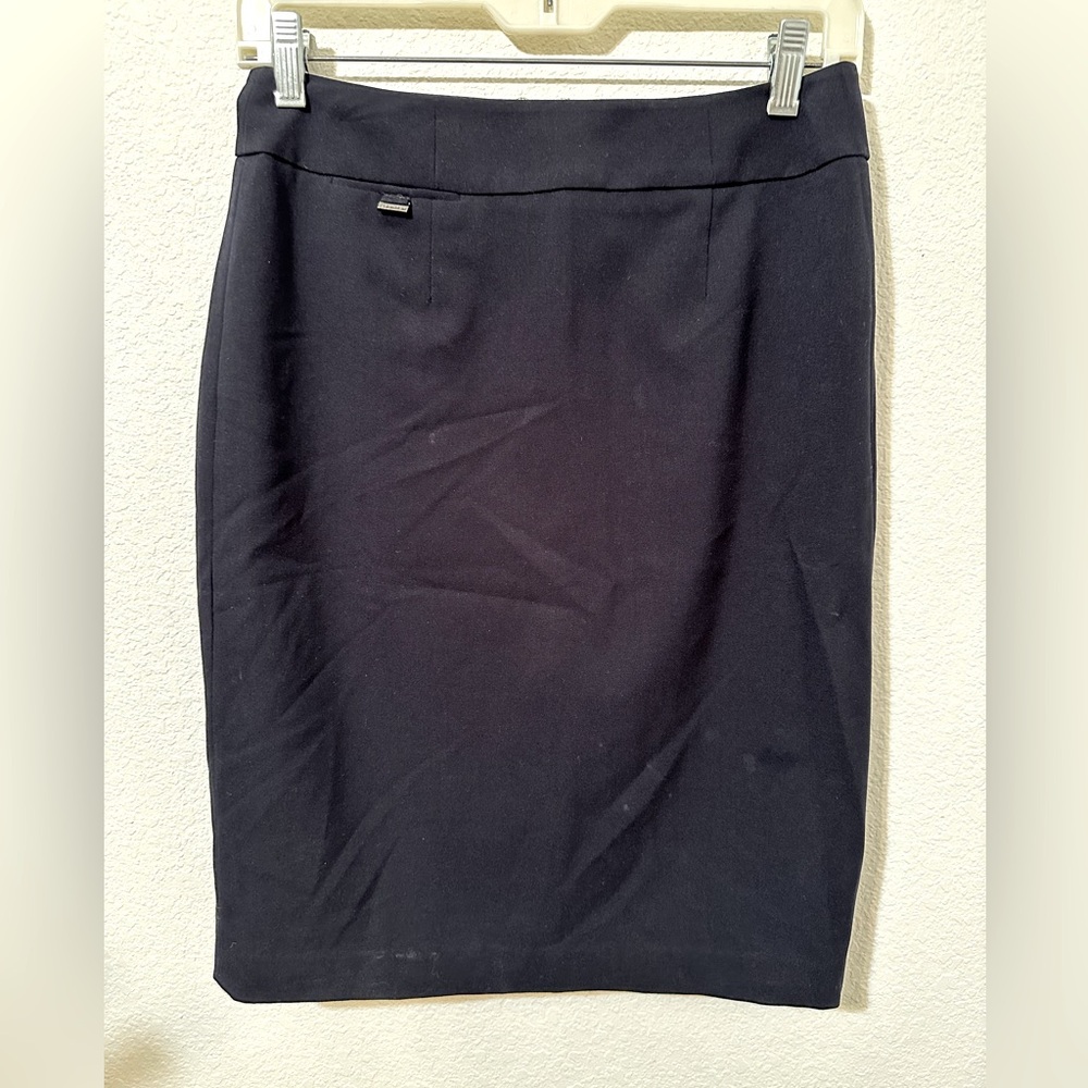 CALVIN KLEIN Office Business Casual Stretch Black Pencil Skirt